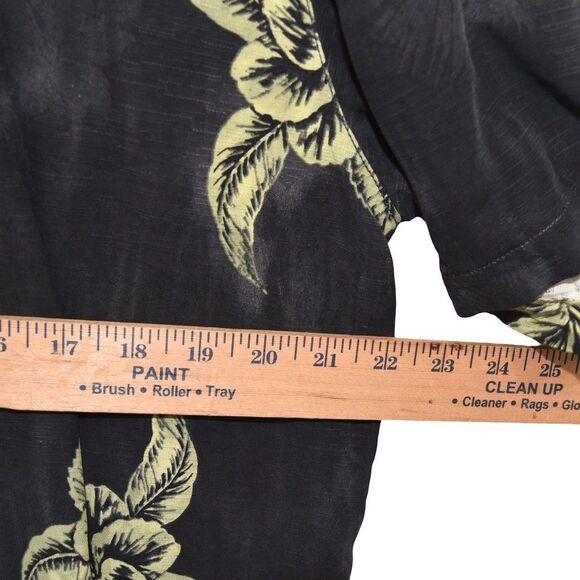 Vintage Tommy Bahama Hawaiian Shirt 100% Silk Men XL Palms Hibiscus Short Sleeve - Picture 7 of 8